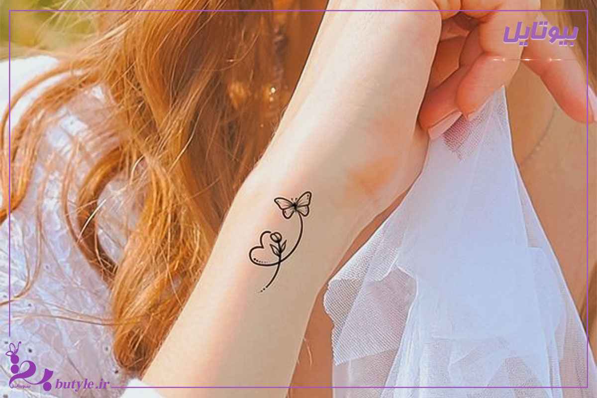 تاتو طرح قلب روی دست