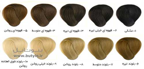شماره رنگ مو