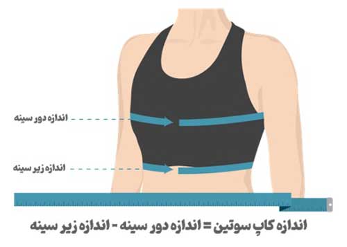 نحوه محاسبه اندازه کاپ سوتین