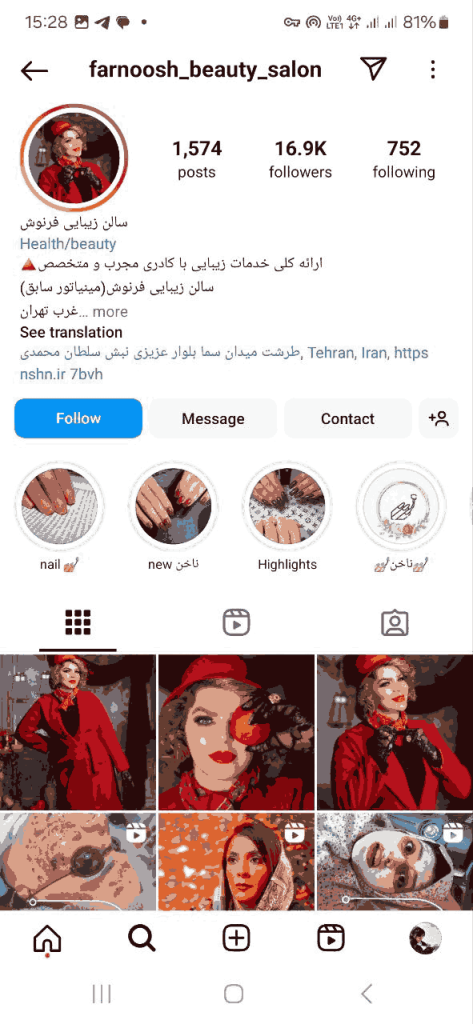 سالن زیبایی فرنوش - مینیاتور در طرشت
